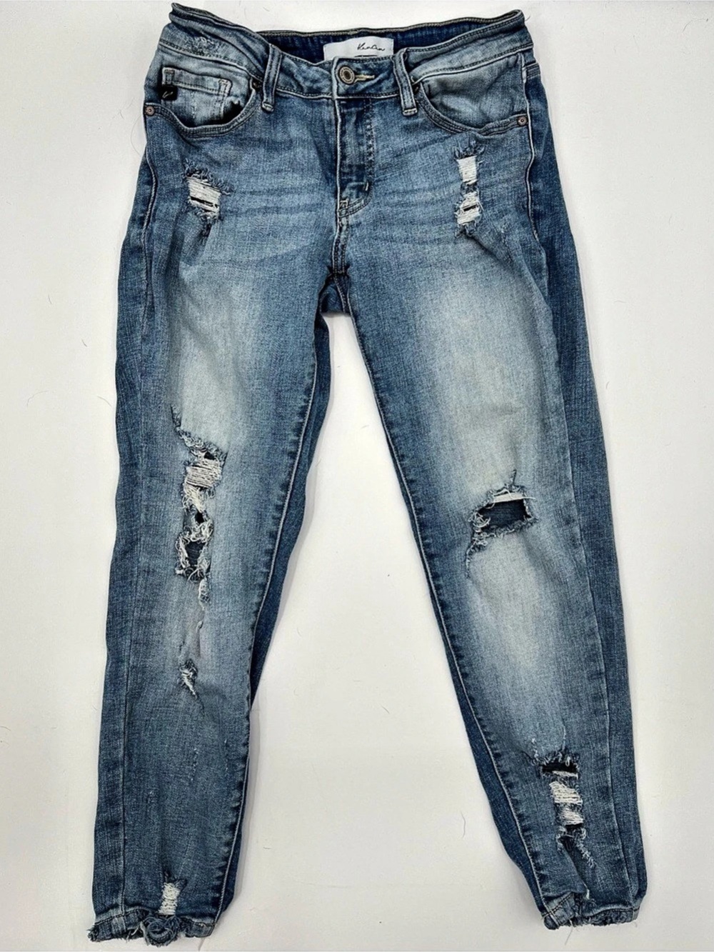 J104 KanCan High Rise Skinny Distressed Blue Skinny Jeans Waist 5/26